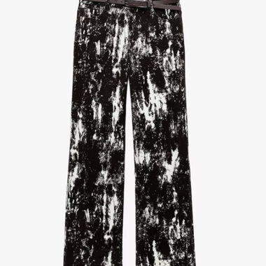 Zara-Jeans aus braunem Denim & Samt