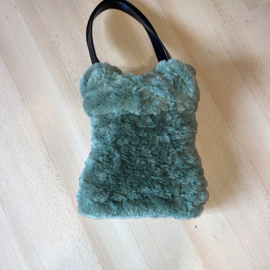 Sac crochet fausse fourrure fait main 