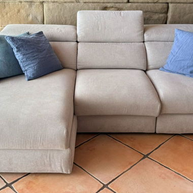 Helle graue Ecksofa