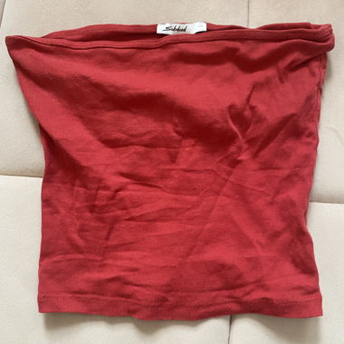 Rotes Subdued Bandeau-Top XS