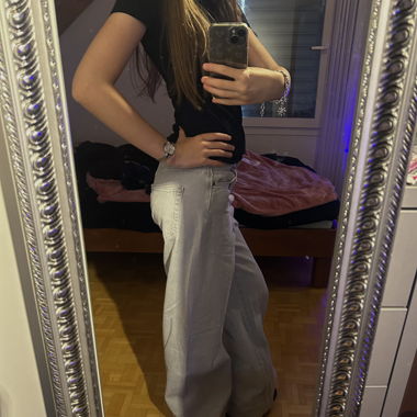 Graue baggy Jeans von Pull&Bear