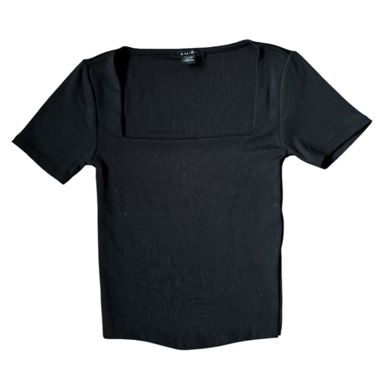 Black Square-Neck Top