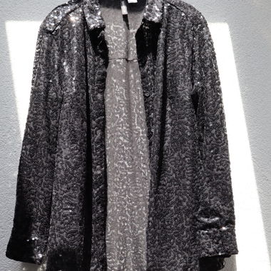 Chemise à sequins noire