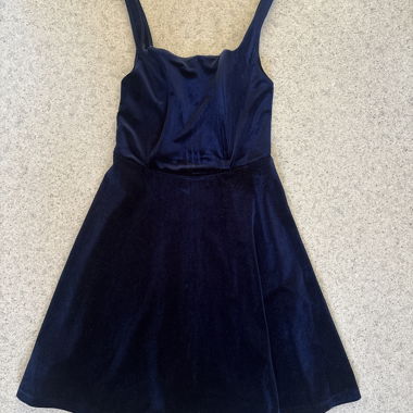 Beautiful Dark Blue Velvet Dress