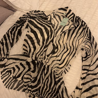 Zebra Print Wrap beach Dress 
