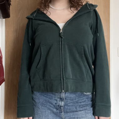 Zip-up Hoodie grün