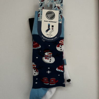 Many Mornings Socken Snowman