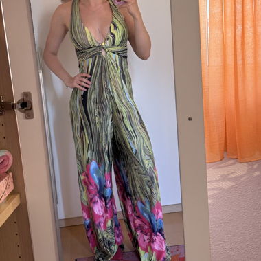Combinaison ample à jambes larges à motif