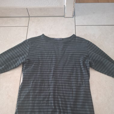 Langarm shirt grün gestreift