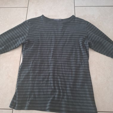 Langarm shirt grün gestreift