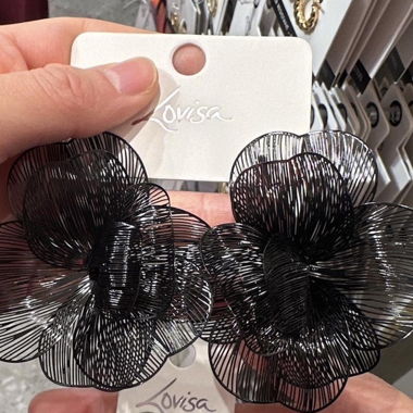 Black Flower Earrings Lovisa