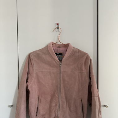 Pinke Leder Jacke