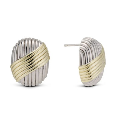 EP Jewels two-tone ripped earring