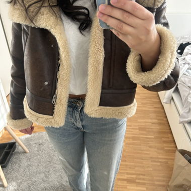 Brown ZARA Teddy Jacket