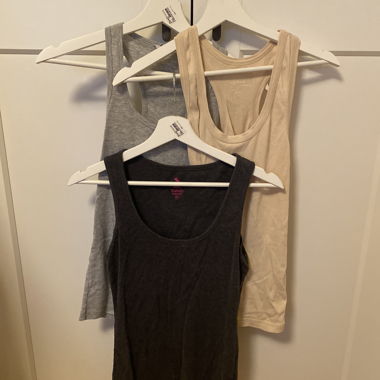 3-piece Basic Tops Set (2x Racerback 1x regular) Size M