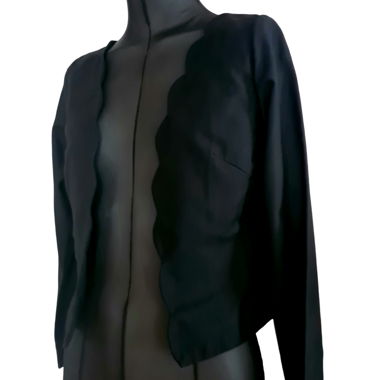 Black Scalloped Edge Jacket Wilai London