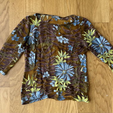 Blouse en mesh florale vintage