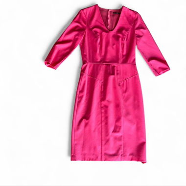 Pink Boss silk midi dress (Size 34)