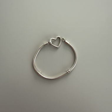 Pandora Silver Heart Charm Bracelet