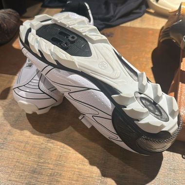 White and Black MTB Shoes
