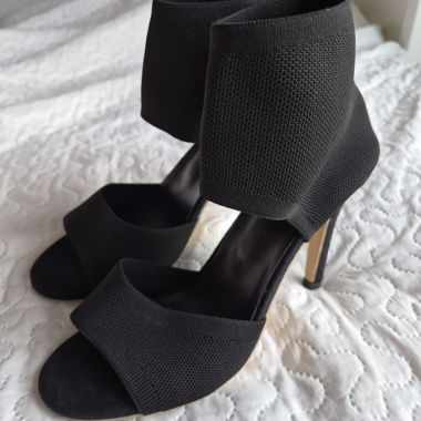 Black heeled sandals