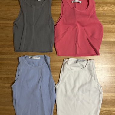 ZARA Crop Tops 4er-Set
