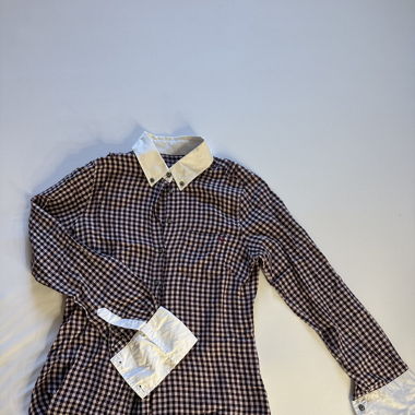 black and white tartan shirt  