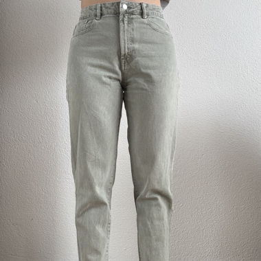 Zara light green cropped jeans 