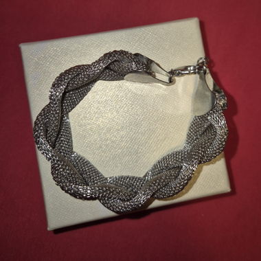 Set Bracciale intrecciato e bracciale rigido