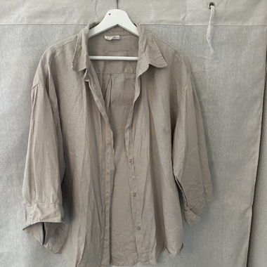 Chemisier oversize beige durable