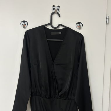 Schwarze Body-Bluse