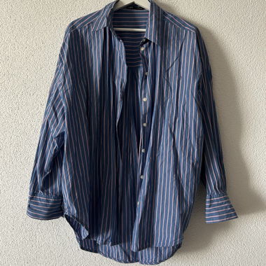 Camicia ZARA blu/rosa a righe Taglia M/38
