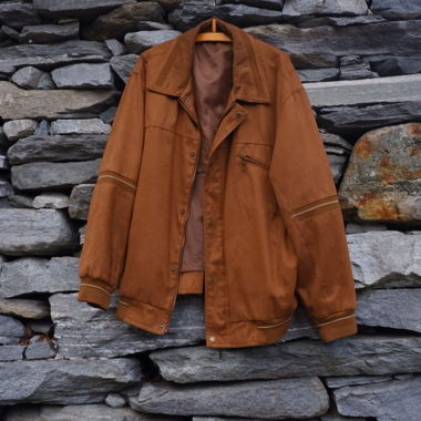 Veste bomber en daim (cuir écologique)