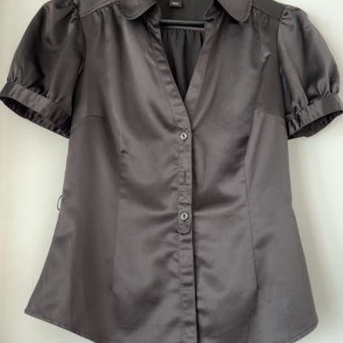Elegant Black Satin Blouse – Timeless & Versatile