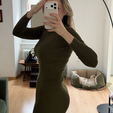 Militärgrünes Kleid
