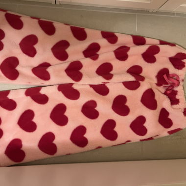 Heart-pattern Fleece Pants