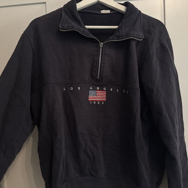 hoodie mit half zipup