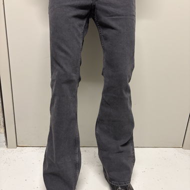 Grey flared jeans