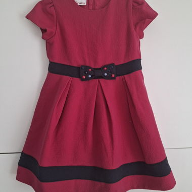Fuchsia Girls' Dress with Belt