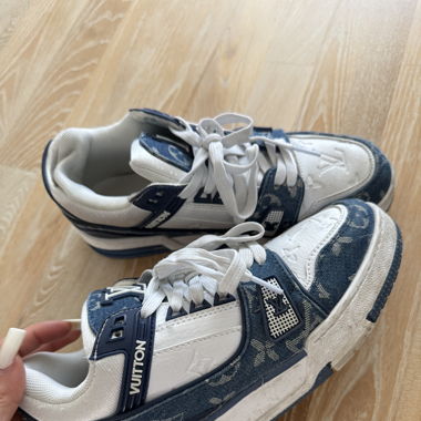 denim LV sneakers - dupe