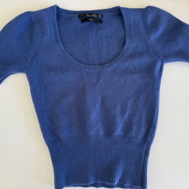 Maglione in maglia blu (Angora)