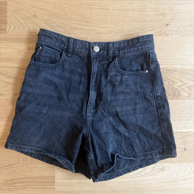Black Denim Shorts