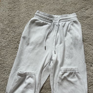 weisse trainerhose