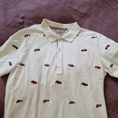 Gant Poloshirt weiss Auto-Muster