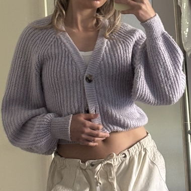Lilac Knit Cardigan