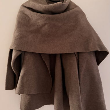 Brown Wool Poncho