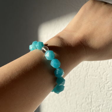 Bracelet en amazonite naturelle