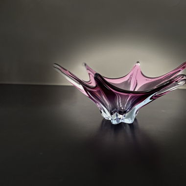 Italienische mundgeblasene Murano Glas Schale 
