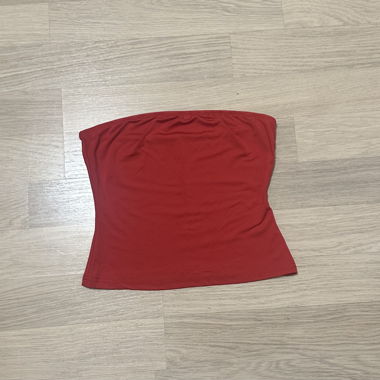 Top tube bustier rouge sans bretelles