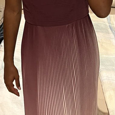 Lilac Ombre Pleated Dress